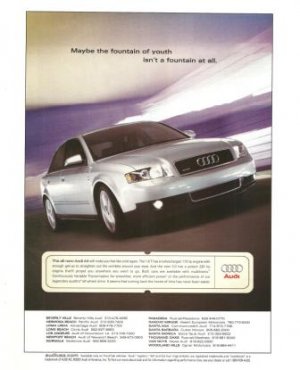 Audi A4 Ad 8 x 10.5 Original Automobile