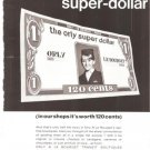 Orly Airport Tax Free Shops Super Dollar 1968 Vintage Ad