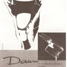 Daum Crystal Taureau Taurus Bull 1965 Vintage Ad