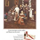 Mumm Champagne Marzipan Carols Candles Vintage Ad 1966