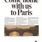 Air France Come Home With Us To Paris Vintage Ad 1965