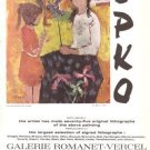 Epko Galerie Romanet Vercel La merchande de jousts Vintage Ad 1965