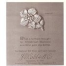 J E Caldwell Diamond 18k Gold Clip Vintage Ad 1965