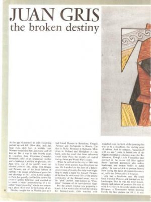 Juan Gris The Broken Identity 8-page Article 1965 Jean Clay