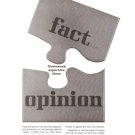 Newsweek Separates Fact Opinion Vintage Ad 1965