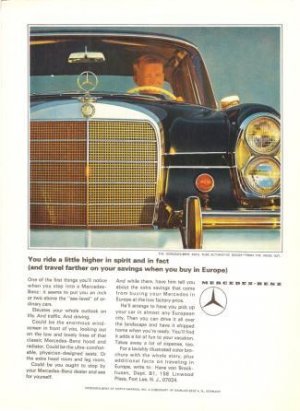 Mercedes Benz MB 220S Daimler Car Vintage Ad 1965