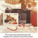 Polaroid Color Pack Camera Cat Kitten Automatic 100 Vintage Ad 1966