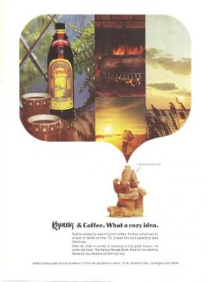 Kahlua and Coffee Cozy Idea Vintage Ad 1973