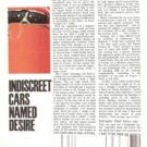 Indiscreet Cars Named Desire 9p Article 1967 Bruno Celice Jean Jacques Hourcle