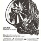 Olympus Engines Concorde Motors French Vintage Ad 1966