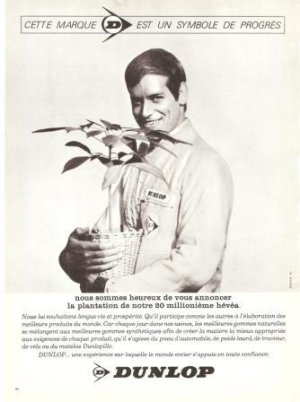 Dunlop Cette Marque est un symbole de progres French Vintage Ad 1966