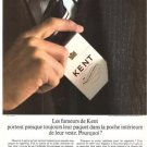 Kent Cigarettes French Vintage Ad 1966