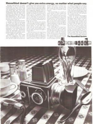 Hasselblad System Camera 500c Vintage Ad 1968