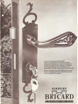 Serrure Brichard Security Lock French Vintage Ad 1965