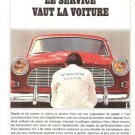 Volvo Service Red Car French Vintage Ad 1965
