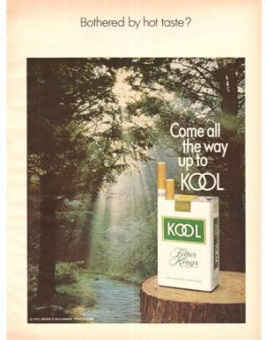 Kool Menthol Cigarettes Bothered by Hot Taste Brown Williamson 1971 Vintage Ad