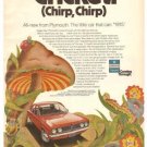 Chrysler Plymouth Cricket Little Car 1971 Vintage Ad
