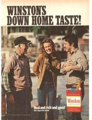 Winston Cigarette Down Home State Vintage Ad 1971
