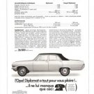 Opel Diplomat Sedan Coupe 1966 French Vintage Ad