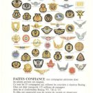 Boeing Jets Airlines Logos French Vintage Ad 1966