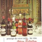 Adrien Bertaillan Wine Bottles Bordeaux Cabernet Gigondas French Vintage Ad 1966