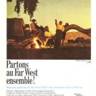 TWA Airlines Phoenix Arizona Partons au Far West Ensemble French Vintage Ad 1966