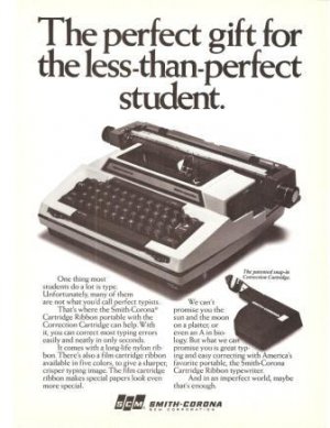 Smith Corona SCM Typewriter Cartridge Ribbon Portable Vintage Ad 1978
