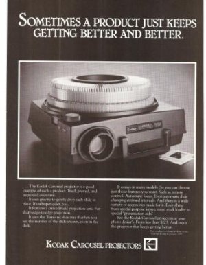 Kodak Carousel Projectors Eastman Transvue Vintage Ad 1978