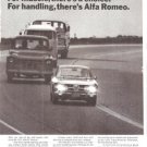 Alfa Romeo 1750 GT Veloce Handling Vintage Ad June 1971
