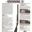 Browning Gun Vintage Ad August 1966 French