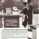 AEG Dishwasher Maid Butler Rain Vintage Ad April 1966 French