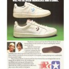 Converse Jimmy Connors Chris Evert Tennis Shoes Vintage Ad 1984 Olympic Games