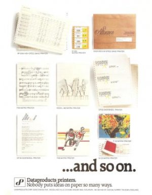Dataproducts Printers Vintage Ad 1984 Olympic Games