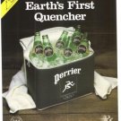Perrier Earth's First Quencer Mineral Water Vintage Ad 1984 Olympic Games