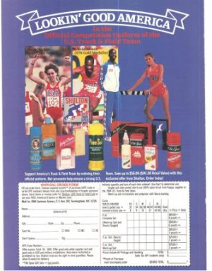 Official Competition Uniform US Track Field Team Vintage Ad 1984 Olympic Games