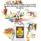 Best Western Worldwide Lodging Motel Hotel Vintage Ad 1984 Olympic Games