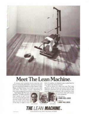 Lean Machine Inertia Dynamics Corp Exercise Machine Vintage Ad 1984 Olympics