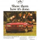 Ford US Women's Volleyball Team Mustang Convertible Vintage Ad 1984 Olympics
