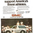 GMC Official Truck S-15 Jimmy Limited Edition Vintage Ad 1984 Olympics