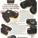 Bushnell Bausch Lomb Sports Optics Binoculars Spotting Scopes Vintage Ad 1984 Olympics