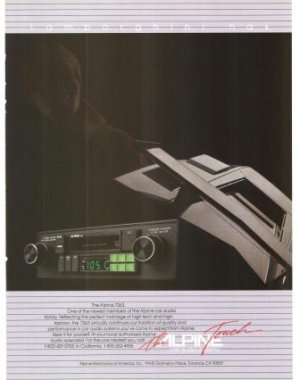 Alpine Car Audio Systems Lamborghini 7263 Vintage Ad 1984 Olympics