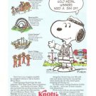 Knotts Berry Farm Snoopy Even Gold Medal Winners Need Day Off Vintage Ad 1984 Olympics
