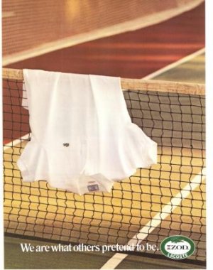 Izod Lacoste We Are What Others Pretend to Be 2-page Vintage Ad 1984 Olympics