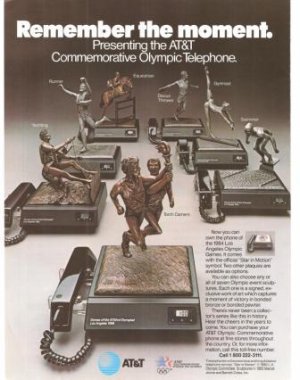 AT&T Commemorative Olympic Telephone Vintage Ad 1984 Olympics