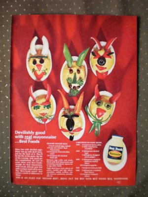 Best Foods Mayonnaise Deviled Eggs Vintage Ad 1968