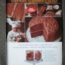 Betty Crocker German Chocolate Cake Vintage Ad 1968