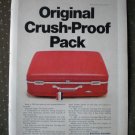 American Tourister Original Crush Proof Pack Red Luggage Vintage Ad 1968