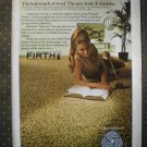 Firth Carpets Rugs Murano Pure Wool Pile Vintage Ad 1968