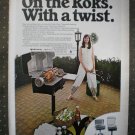 Charmglow Charm-Roks Gas Grill Briquets Vintage Ad 1968