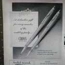 Cross Pen Writing Instruments 1968 Vintage Ad